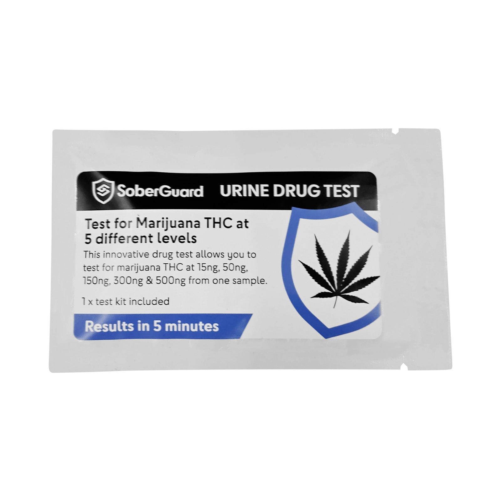 SoberGuard 5 Levels Marijuana (THC) Urine Drug Test Dip Card image 0