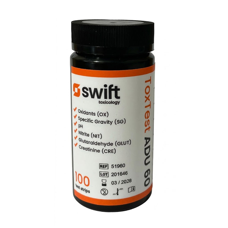Swift ToxTest ADU 60 Urine Adulteration Test Strips (Pack of 100)