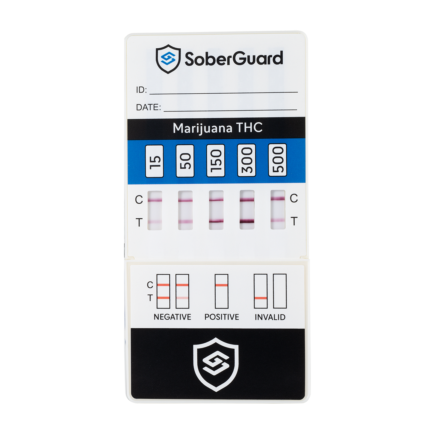 SoberGuard 5 Levels Marijuana (THC) Urine Drug Test Dip Card