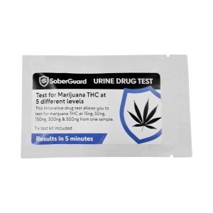 SoberGuard 5 Levels Marijuana (THC) Urine Drug Test Dip Card